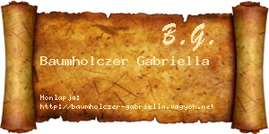 Baumholczer Gabriella névjegykártya